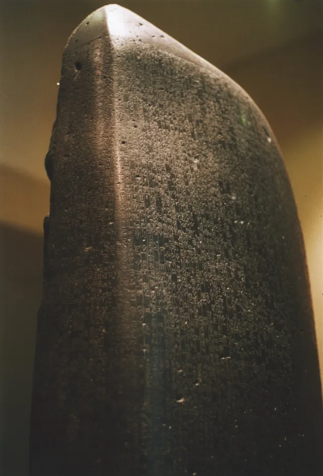 The basalt stele of the Code of Hammurabi in the Louvre