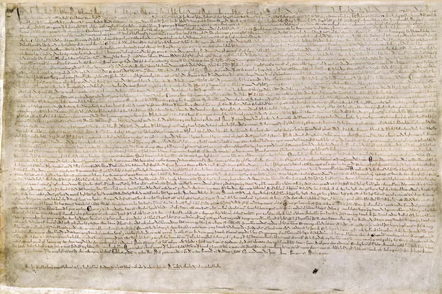 The 1215 Magna Carta manuscript from the British Library